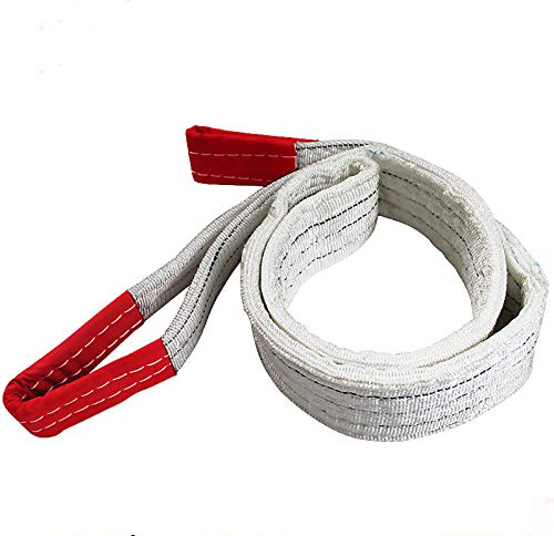 Crane Cargo Strap, 2 Stück 2T 4M Gurtband Hebeschlinggurt, 10 mm dickes Polyester-Gurtband, Hebeband, Hebeband zum Heben von Waren oder Fahrzeugen