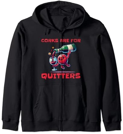 Les bouchons en liège sont pour les bouteilles de vin Quitters Sweat à Capuche