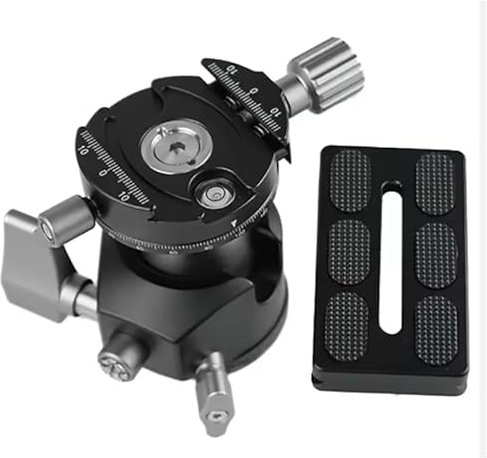 NovelGoal 360-Grad-Dual-Panorama-SLR-Kamerakopf für professionelle Fotografie, Stativ-Kugelkopf, niedrige Schwerkraft, 360 Grad Panorama-CNC-Aluminiumlegierung, 36-mm-Kugel