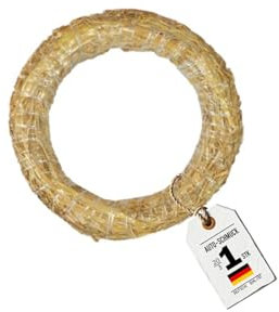 Auto-SCHMUCK® Corona de paja para decoración (1, 20/3 cm)