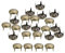 QUARKZMAN 160 Stück Bronze runde Kuppelnieten, 8mm Messing Kuppel Punk Nieten Rock Nagelköpfe Krallenperlen für DIY Kleidung Gürtel Taschen Armband Lederhandwerk