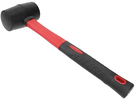 jojofuny Gummihammer für Lederhandwerk Schmuck 16 Oz Hammer für Bodeninstallation Komfortabler Fasergriff
