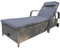 Calma Lux® Gartenliege Sonnenliege Rattanliege mit Stauraum neigbarer Rückenlehne Gartenmöbel Liege mobil mit Kissen, Polyrattan+Metall, 200 x 75 x 30-92 cm (Grau/Grau)