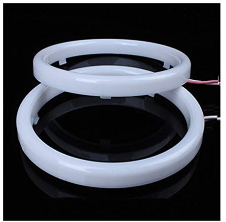 Angel Eyes,Angel Eye Halo 1 Paar Auto Engel Eyes LED HALO RING Scheinwerfer DRL Universal for Auto Auto Moto Motorrad Zubehör DC LED 12V(60MM)
