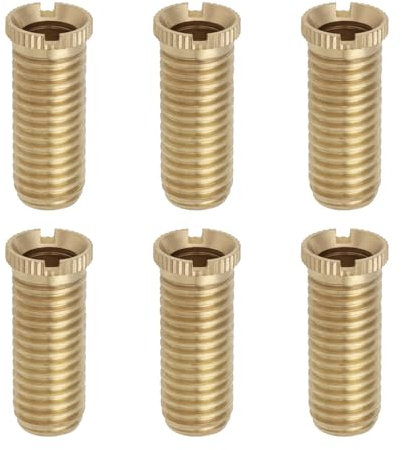 Be In Your Mind 6pcs Kitchen Sink Filter Drain Screw Brass Sink Cover Screen Slot Reinforcement Screw Accessory for Most Kitchen Sink Filters 3x1.13cm, Yellow