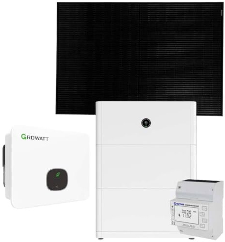 GROWATT 12kWp PV-Komplettanlage 0% MwSt §12 III UstG mit Solarmodulen und 10 kWh Speicher