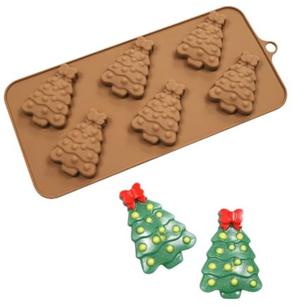ISAKEN Stampo in Silicone Natale Stampi di Cioccolato di Natale, Silicone Torte Stampo per Dolci,Formine in Silicone Natalizie Stampi Caramelle Natalizie per Cioccolato, Tortini, Gelatina