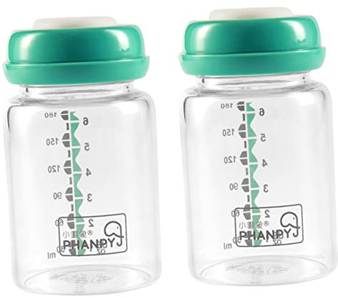 JOINPAYA 2 Stück Milchkonservierungsflasche Aufbewahrungsflaschen Stillzubehör Säuglingsflaschen Babyflaschen Flaschen Babyflaschen Transparentes Glas