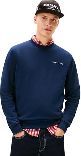 Tommy Jeans Herren Sweatshirt Linear Rundhalsausschnitt