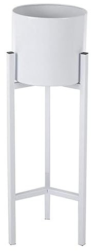 TWHZSAI Macetero de Hierro Forjado para Interior, de pie, para Sala de Estar, balcón, Blanco (76 cm)