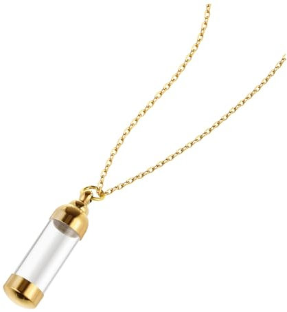 NTALJC 2 pcs Openable Colliers Urnes hommes bijoux cendres Colliers pour femmes pour hommes Cadeau d'anniversaire en verre
