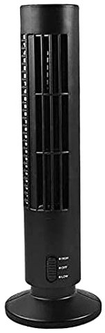 MOUNTTU Tower Fan, Bladeless Fan Oscillating Tower Stand for Bedrooms, Living Rooms, Kitchen, 2 Speed, 13 Inch (Black) #·