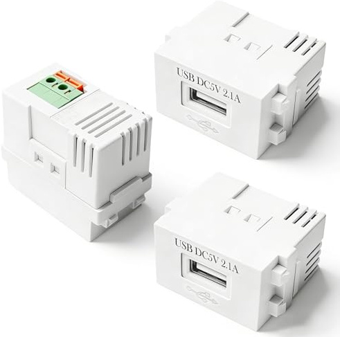 Módulo de Alimentación USB 5V 2,1A, 3 unidades, Adaptador de Corriente de Pared 220V a 5V, Cargador USB de Alta Velocidad para Smartphones, Tablets y Dispositivos USB, Plug & Play, Seguro y Duradero