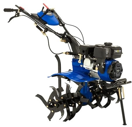Motozappa 7,5HP Benzina Coltivatore Professionale 212cc 4 Tempi Giardino Orto 16 Lame Larghezza 800-1000mm Profondità 100-300mm Manubrio Regolabile Guanti e Cuffie Inclusi