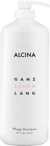 ALCINA Ganz Schön Lang Pflege-Shampoo 1 x 1250 ml - Mit Keratin & Panthenol | Schenkt Geschmeidigkeit & Sprungkraft - Schützt vor Spliss & Haarbruch - Verleiht Glanz - Für strapaziertes Haar & Spitzen
