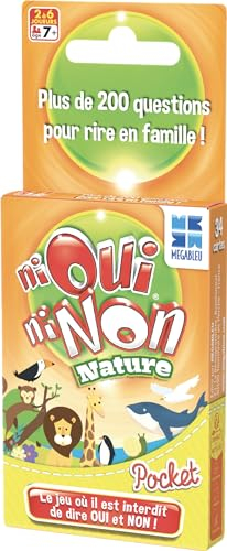 Megableu - 678051 - Jeux de voyage et de poche- Ni Oui/Non Pocket Nature