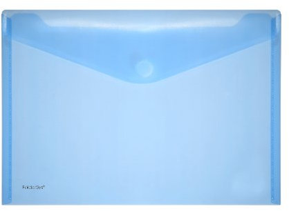 FolderSys Dokumententasche, Querformat, A4, PP, mit Deckel, 1 Stück Blau und transparent