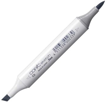 Copic Sketch Coloured Marker Pen - (C-6) Cool Gray No.6, For Art & Crafts, Colouring, Graphics, Highlighter, Design, Anime, Professional & Beginners, Art Supplies & Colouring Books