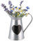 Flower Vase Pitcher Jug Vintage Style Heart Message Jug with Love Heart Front Shabby Chic Spring Summer Home Décor Vase Gift for Her Silver