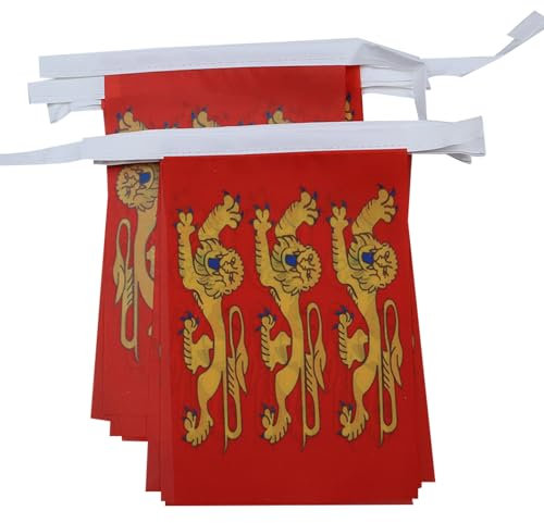 AZ FLAG - Guirlande Drapeau Haute-Normandie - 6 Mètres Avec 20 Fanions Haut-Normand - France De 21x14 cm - Petits Drapeaux 100% Polyester - 60g