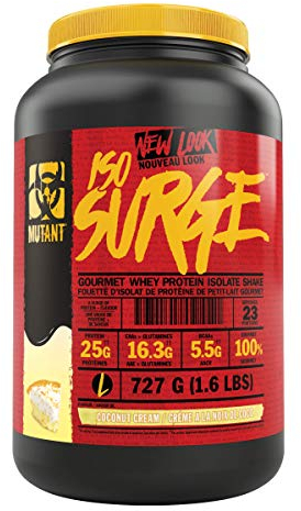 MUTANT ISO Surge | Molkenisolat-Proteinpulver | 25 g Protein, schnell verdauliches Molkenproteinisolat & Molkenhydrolysat, Gourmet-Aromen | 727 g | Kokosnusscreme