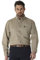 Wrangler Riggs Workwear Men's Logger Twill Long Sleeve Work Shirt, Khaki, Large Tall