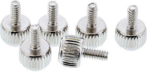 InLine Rändelschrauben, silber, für Gehäuse, 12mm, 6er Pack