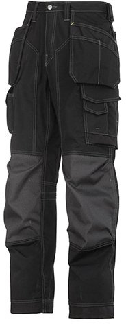 Snickers Men's Floorlayer Ripstop Trousers - Black, 44,