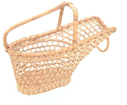Flaschenkorb Burgunder, Weinträger, Flaschenträger aus Rattan