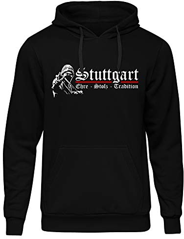 Stuttgart Ehre & Stolz Kapuzenpullover | Fussball | Ultras | Männer | Herrn | Hemd | Schwaben | Hauptstadt | Fanshirt (L)