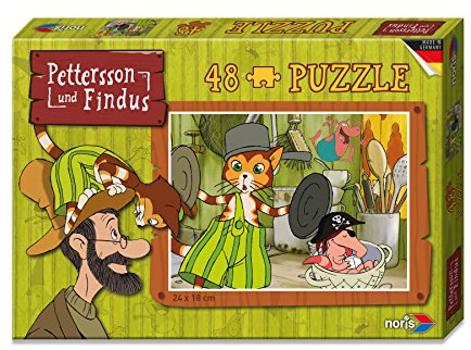 Noris 606031340 - Pettersson Findus Schabernack Puzzle, 48-teilig