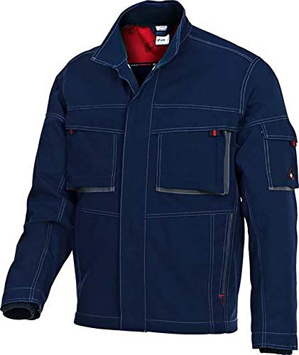 BP 1795-720-110-48/50n Arbeitsjacke, Stehkragen, verdeckter Frontreißverschluss, 305,00 g/m² Verstärkte Baumwolle, Nachtblau/Anthrazit, 48/50n