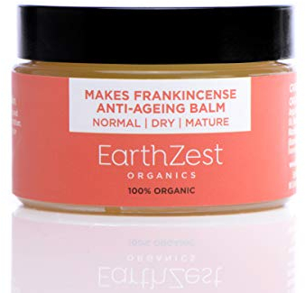 Anti-ageing Frankincense Night & Day Cream for Normal Dry Dull Mature Skin by EarthZest Organics. 100% Organic, Natural & Certified Vegan. NO synthetics or water, highly concentrated and long-lasting