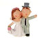 Hobbyfun Hochzeitspaar Figur Tischdeko 9 cm - Tortendeko Brautpaar mit Blumenstrauß bunt Handbemalt Polyresin Brautpaar Hochzeitstorte
