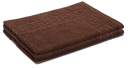 AR Line 2er Set Duschvorleger – Badematten 50 x 70 cm, 100% Baumwolle, 700 g/m², Weich & Saugstark, Farbe: Schokobraun