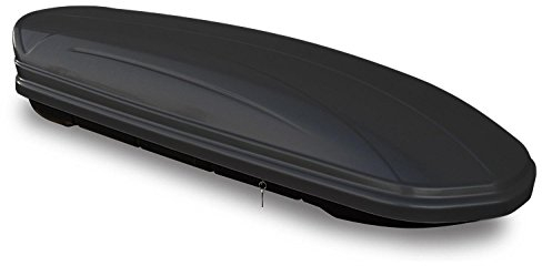 Dachbox VDPMAA320 abschließbar schwarz matt 320 Ltr + Dachträger Tema kompatibel mit BMW 3er Berlina E90 2005-2011 Stahl