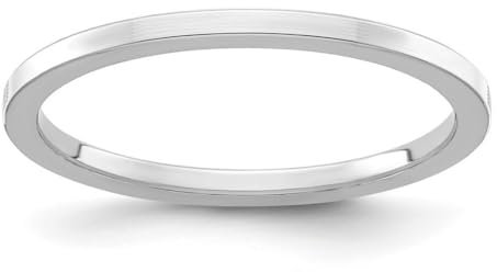 14 Karat flacher stapelbarer Ring in Rotgold Weißgold Gelbgold Verschiedene Ringgrößen und 1,2 mm, Metall