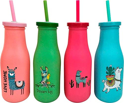 DISOK - Lote de 24 Botellas Cristal Llamas. Termos de Llamas Originales para Detalle de Boda, Bautizo, Comunión, Eventos.