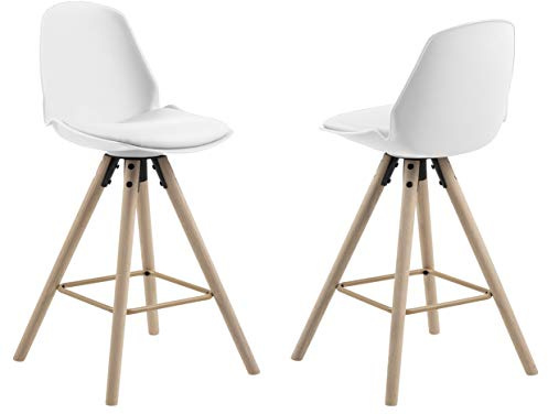 AC Design Furniture Omar Hocker, Kunstleder, B: 46.5 x T: 45.5 x H: 92.5 cm, 1 Stück