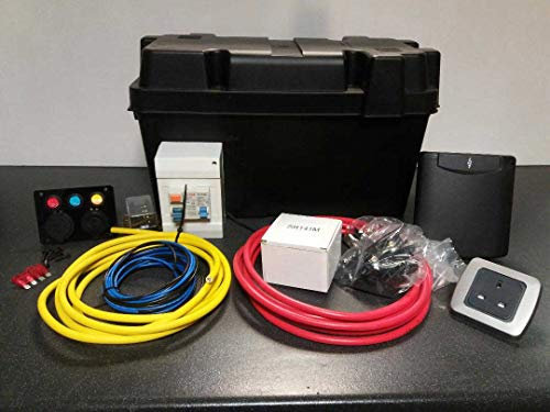 Camper Conversion Electric Kit Split Charge Socket Wiring Hook Up Battery Box
