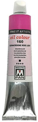 Peinture à l'huile pour artistes 84 couleurs Peinture professionnelle Maestro Pan 45ml Tube (Lumière permanente rose)
