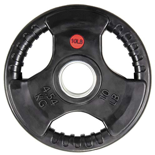 BalanceFrom Gummibeschichtete Gusseisen-Hantelscheibe für Krafttraining und Gewichtheben, olympisch, 4,5 kg, einzeln