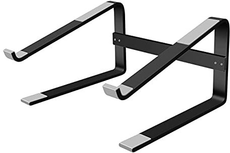 LIALIYA Supporto per Laptop, Supporto per Laptop Rimovibile in Alluminio, Applicare TO10-18 Notebook e Tablet Samsung, Huawei Matebook,Nero
