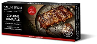 Côtes de porc précuites à basse température | Viandes 100% italiennes | Goût épicé (Spicy) | 420g | Prêt en quelques minutes