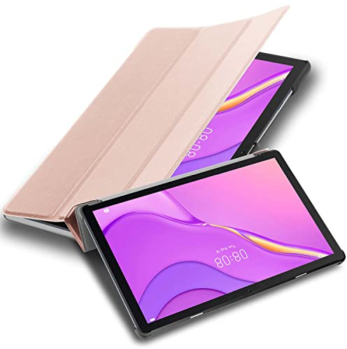Cadorabo Funda Tableta para Huawei MatePad T 10 (9.7 Zoll) / T 10s (10.1 Zoll) in Oro Rosa Pastel - Cubierta Proteccíon Bien Fina en Cuero Artificial SIN Auto Wake Up e Función de Suporte