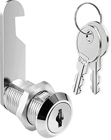 Litensh Cerradura de Seguridad de Metal con Llaves, 25mm Cerradura Buzon, Cerradura Taquilla Vestuario, Cerradura de Palanca Cerradura de Levas para Puerta de Armario Buzón Archivos