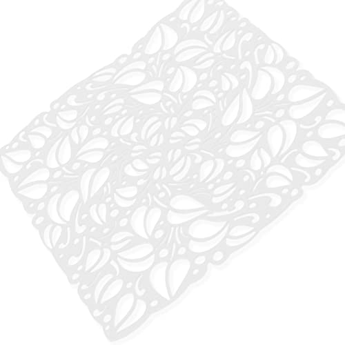 Kerafactum Abtropfmatte Silikon Matte Rutschfeste Hitzebeständige Silikonmatte für Spülbecken Spülbeckenmatte für Küche zum Trocknen von Geschirr Gläsern rubber mat Weiss eckig 1 Stück
