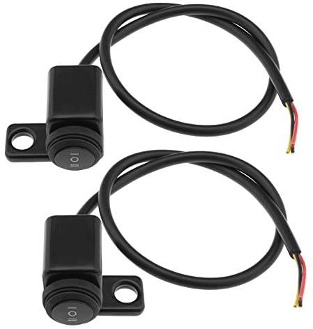 Create idea 2 Stück Links & Rechts Wasserdicht Ein-/Aus-Schalter Lenker Kontrollschalter Motorrad Scheinwerfer Nebelscheinwerfer Scheinwerfer Lichtschalter Zubehör für Motorrad ATV Elektrofahrrad