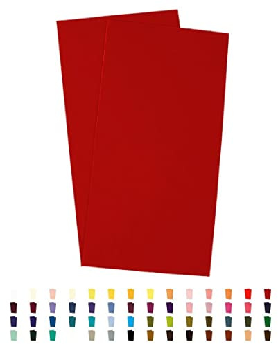 Sandras-Bastelladen 2er Set Kerzen Verzierwachsplatten - 200 x 100 x 0,5mm Karminrot