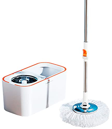 Sistema de Limpieza del Suelo - Cubo de la fregona giratoria 360 + 1 Recarga Azul